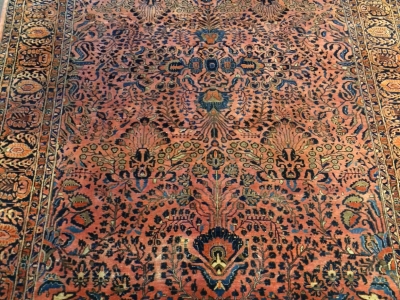 Antique American Sarouk carpet size 3.47m x 2.58m